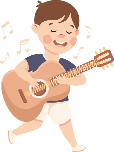 微笑的小男孩玩吉他音乐图片 微笑的小男孩玩吉他音乐图片下载