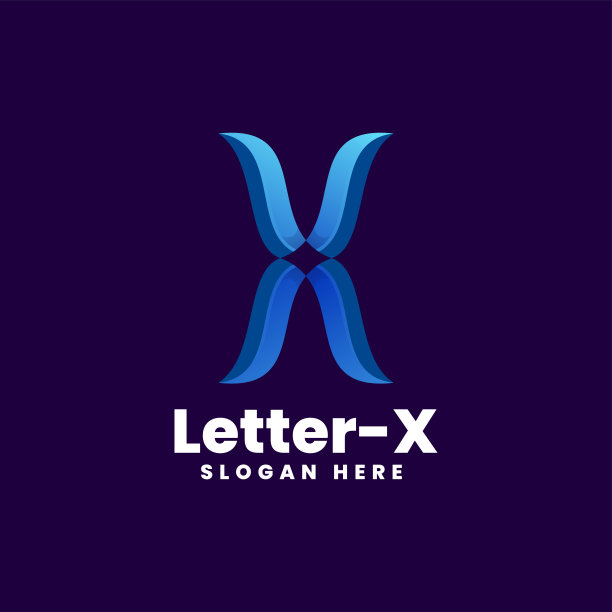 矢量图标插图字母X梯度彩色风格。图片 矢量图标插图字母X梯度彩色风格。图片下载