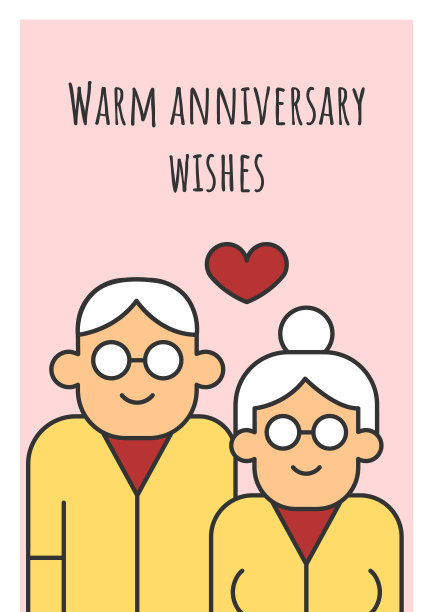温暖的周年祝愿贺卡与彩色图标元素图片 温暖的周年祝愿贺卡与彩色图标元素图片下载
