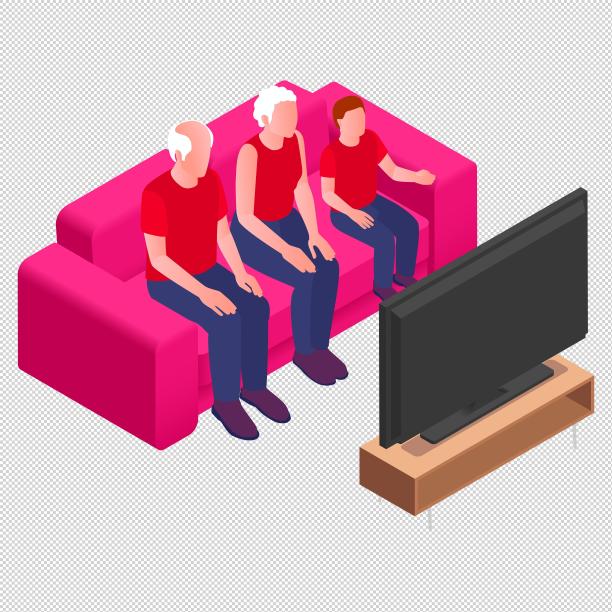 祖孙电视沙发图片 祖孙电视沙发图片下载