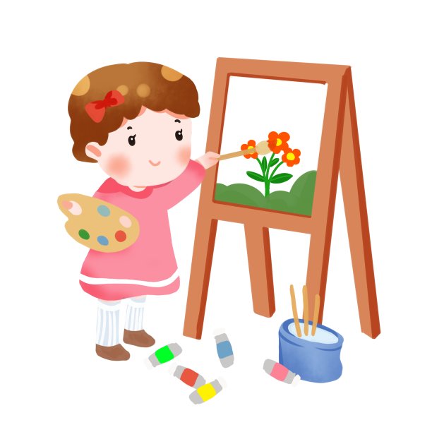 女孩画画绘画图片 女孩画画绘画图片下载