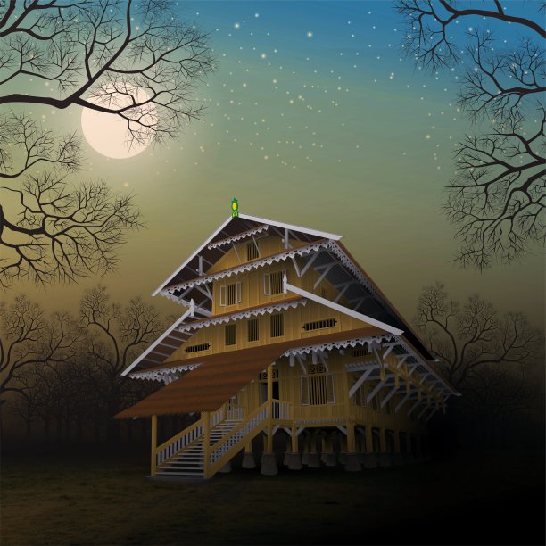 Malige, Butonese传统住宅图片 Malige, Butonese传统住宅图片下载