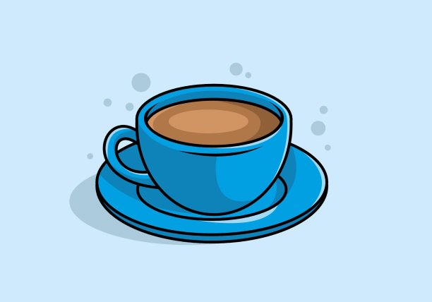 扁平可爱的设计咖啡杯图片 扁平可爱的设计咖啡杯图片下载