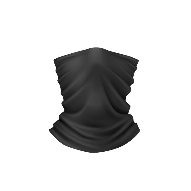 逼真的黑色领巾,淡黄色的大手帕口罩,冬季保护和温暖。脖子上戴副图片 逼真的黑色领巾,淡黄色的大手帕口罩,冬季保护和温暖。脖子上戴副图片下载