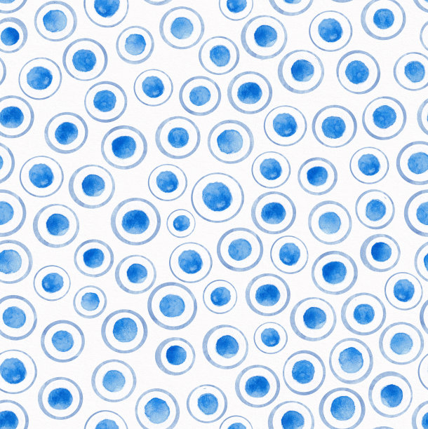 手绘水彩画无缝图案。蓝色几何背景与纹理纸上的许多圆圈。柔软简单的模板设计,纺织品,壁纸,地毯,陶瓷。图片 手绘水彩画无缝图案。蓝色几何背景与纹理纸上的许多圆圈。柔软简单的模板设计,纺织品,壁纸,地毯,陶瓷。图片下载