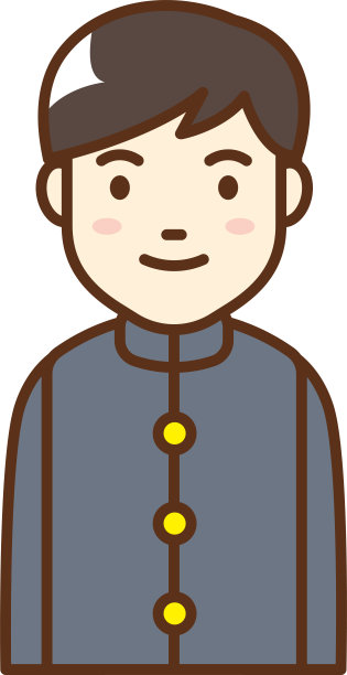 一个男学生面对前面的简单插图图片 一个男学生面对前面的简单插图图片下载