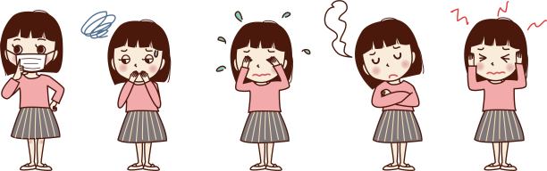一幅生病的孩子的插图图片 一幅生病的孩子的插图图片下载