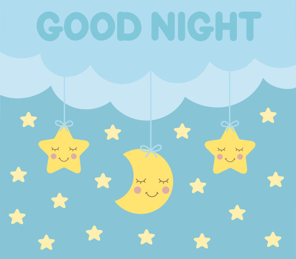 儿童移动夜间插图。睡眠平面矢量绘制儿童派对和幼儿园装饰图片 儿童移动夜间插图。睡眠平面矢量绘制儿童派对和幼儿园装饰图片下载