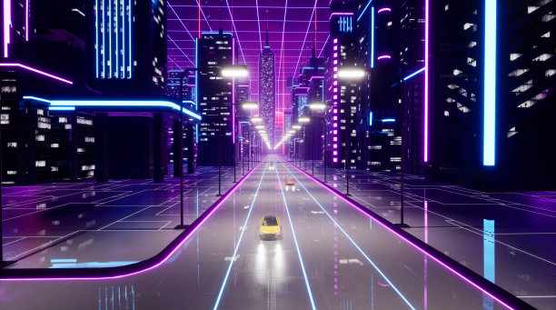 元城市与运输汽车,3d渲染图片 元城市与运输汽车,3d渲染图片下载