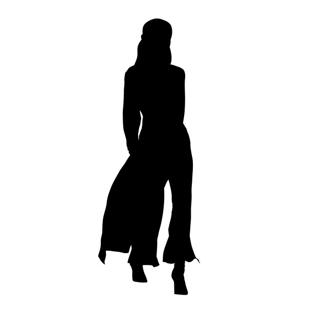 时尚模特女人走路,孤立的矢量剪影,前视图图片 时尚模特女人走路,孤立的矢量剪影,前视图图片下载