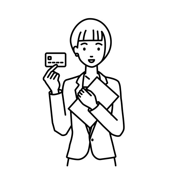 一个穿着西装的女人拿着一张信用卡和一台文件笔记本电脑图片 一个穿着西装的女人拿着一张信用卡和一台文件笔记本电脑图片下载