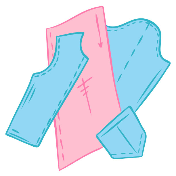 服装用织物的图案。缝纫和时装设计师的工具。矢量插图。图片 服装用织物的图案。缝纫和时装设计师的工具。矢量插图。图片下载