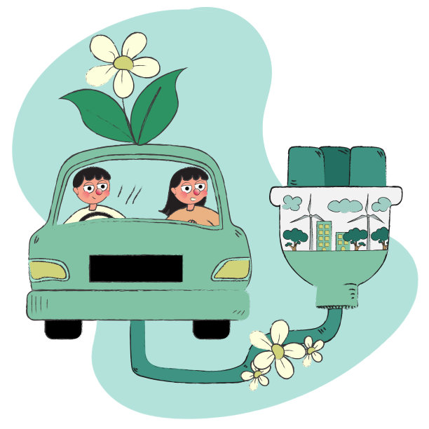 使用绿色能源的手绘家庭驾驶汽车。拯救环境。平面矢量插图背景图片 使用绿色能源的手绘家庭驾驶汽车。拯救环境。平面矢量插图背景图片下载