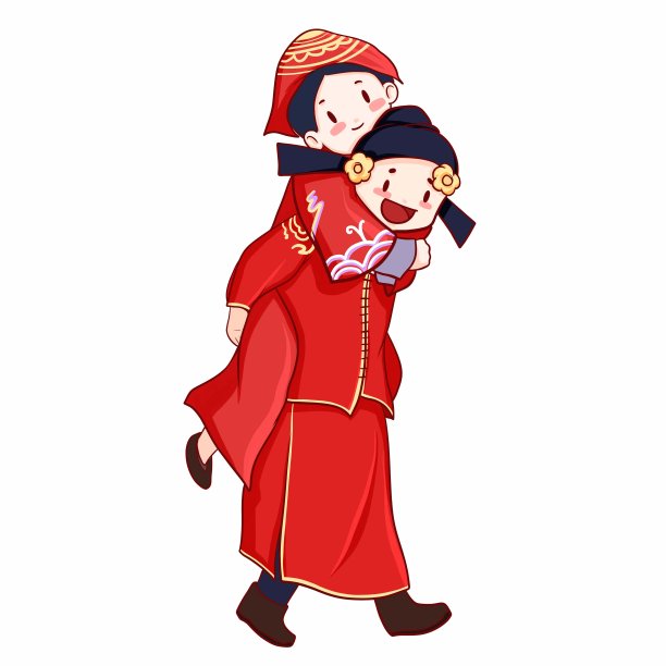 红色中式婚礼新郎背着新娘-素材图片 红色中式婚礼新郎背着新娘-素材图片下载
