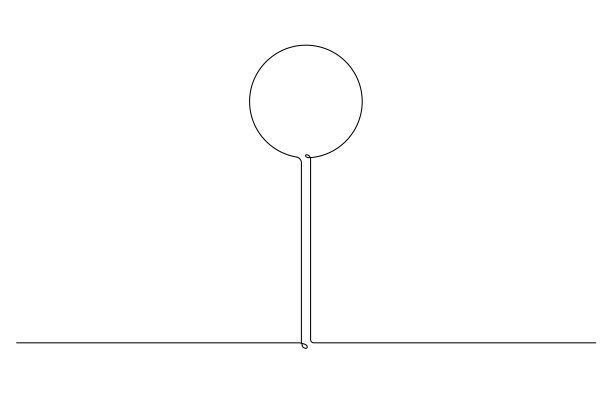圆形路牌单条连续线绘制模板。一行画矢量插图。图片 圆形路牌单条连续线绘制模板。一行画矢量插图。图片下载
