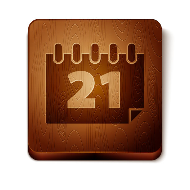 棕色日历图标孤立在白色背景图片 棕色日历图标孤立在白色背景图片下载