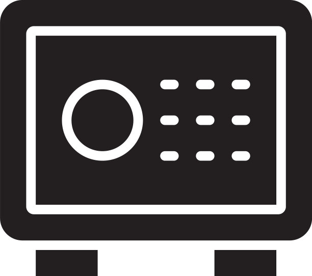 平保险箱盒字形图标符号标志标志图片 平保险箱盒字形图标符号标志标志图片下载