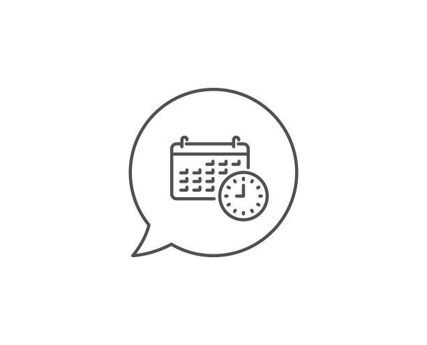 时间和日历线图标时钟或手表标志图片 时间和日历线图标时钟或手表标志图片下载