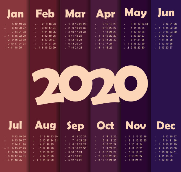 日历2020年的一周从周日开始图片 日历2020年的一周从周日开始图片下载