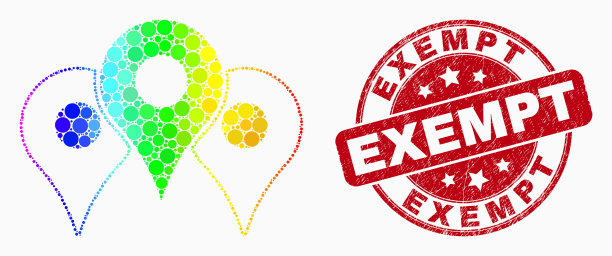 彩虹彩色像素地图标记图标和图片 彩虹彩色像素地图标记图标和图片下载