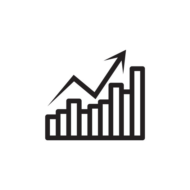 扁线增长条形图标标志元素增长图片 扁线增长条形图标标志元素增长图片下载