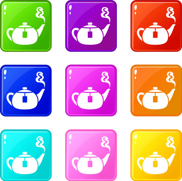茶壶图标集9个颜色收集图片 茶壶图标集9个颜色收集图片下载