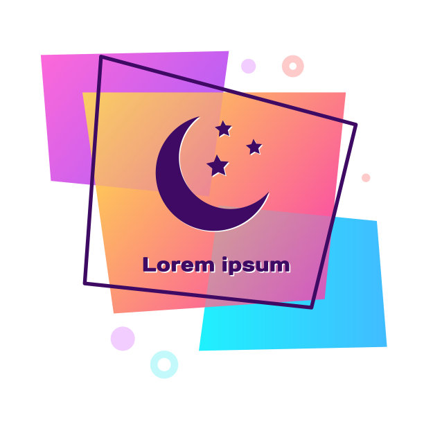 紫色的月亮和星星的图标孤立在白色图片 紫色的月亮和星星的图标孤立在白色图片下载