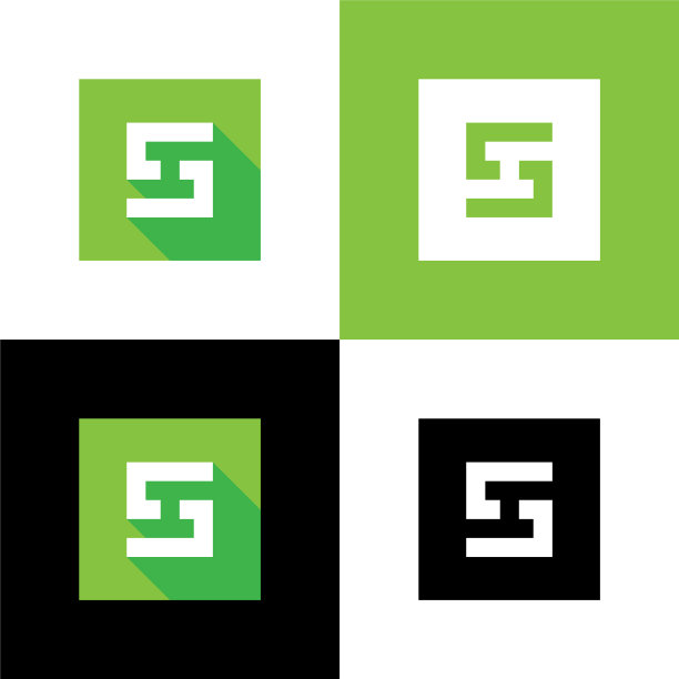 字母标志图标绿色方形设计图片 字母标志图标绿色方形设计图片下载