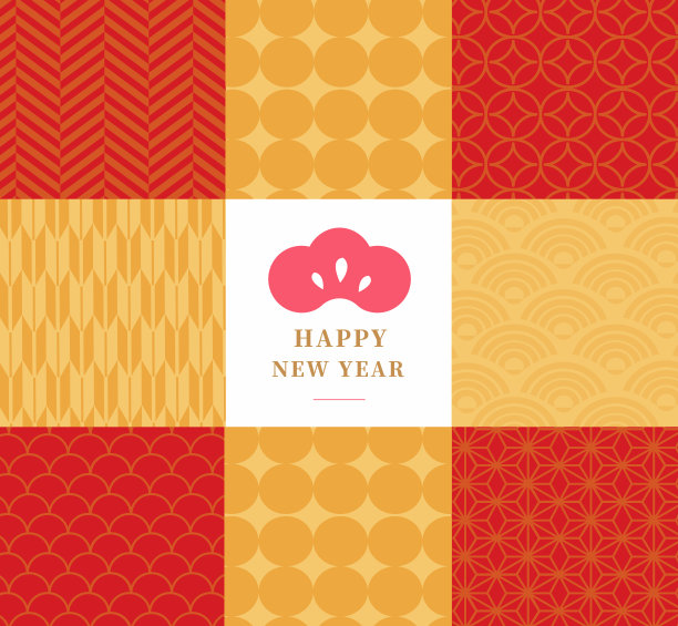 典雅的日本贺年卡,传统的日本图案图案材料套装图片 典雅的日本贺年卡,传统的日本图案图案材料套装图片下载