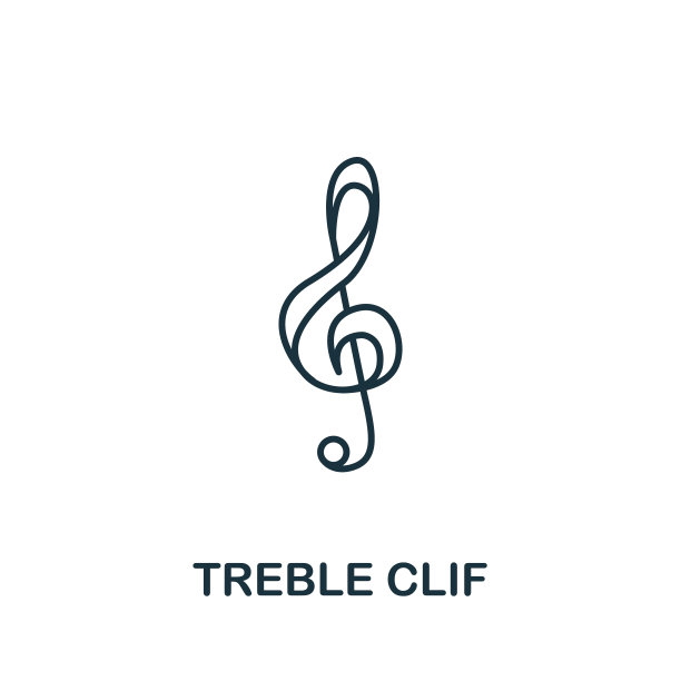高音Clef图标从音乐收藏。简单的线高音Clef图标模板,网页设计和信息图图片 高音Clef图标从音乐收藏。简单的线高音Clef图标模板,网页设计和信息图图片下载