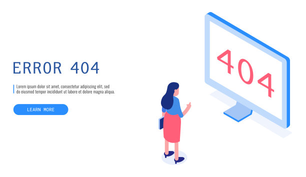 看网页的女人在电脑上没有发现消息。404错误。等距向量。图片 看网页的女人在电脑上没有发现消息。404错误。等距向量。图片下载