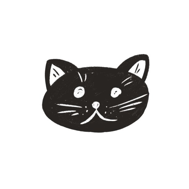 一只卡通猫的插图,孤立在白色背景上图片 一只卡通猫的插图,孤立在白色背景上图片下载