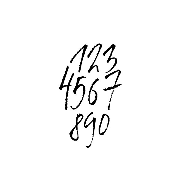 设置grunge手绘数字现代干刷图片 设置grunge手绘数字现代干刷图片下载
