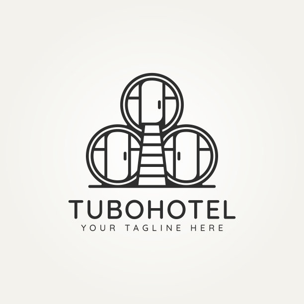墨西哥tubohotel极简主义线条艺术标志设计图片 墨西哥tubohotel极简主义线条艺术标志设计图片下载