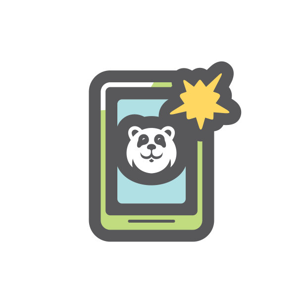 可爱的熊猫自拍照图标卡通图片 可爱的熊猫自拍照图标卡通图片下载