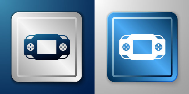 白色便携式游戏机图标隔离上图片 白色便携式游戏机图标隔离上图片下载