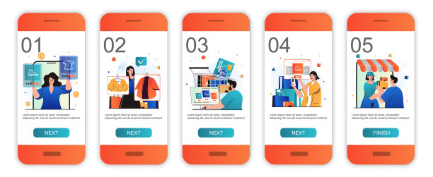网上购物概念onboarding screen for图片 网上购物概念onboarding screen for图片下载