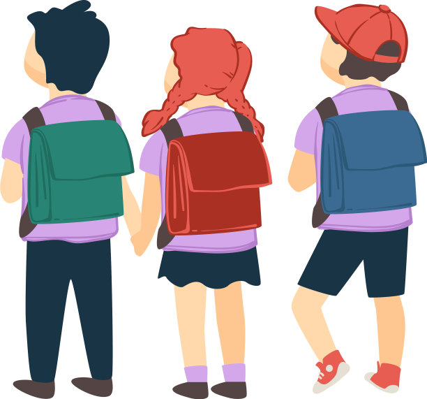 小学生背着书包站在后面看风景图片 小学生背着书包站在后面看风景图片下载