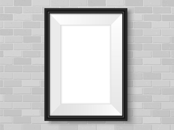 砖墙框架。黑色画框模型。空简单的矢量框架介绍你的插图,图纸,绘画,海报或照片。图片 砖墙框架。黑色画框模型。空简单的矢量框架介绍你的插图,图纸,绘画,海报或照片。图片下载