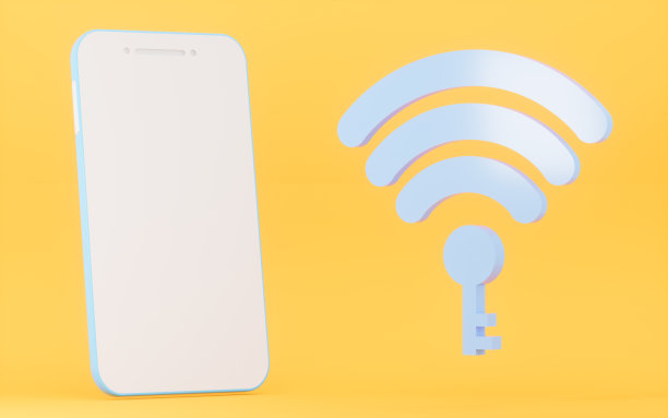 手机和wifi图标,3d渲染。图片 手机和wifi图标,3d渲染。图片下载