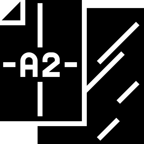 A2格式的海报印刷字形图标图片 A2格式的海报印刷字形图标图片下载