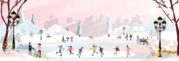 冬景夜景与人同乐图片 冬景夜景与人同乐图片下载