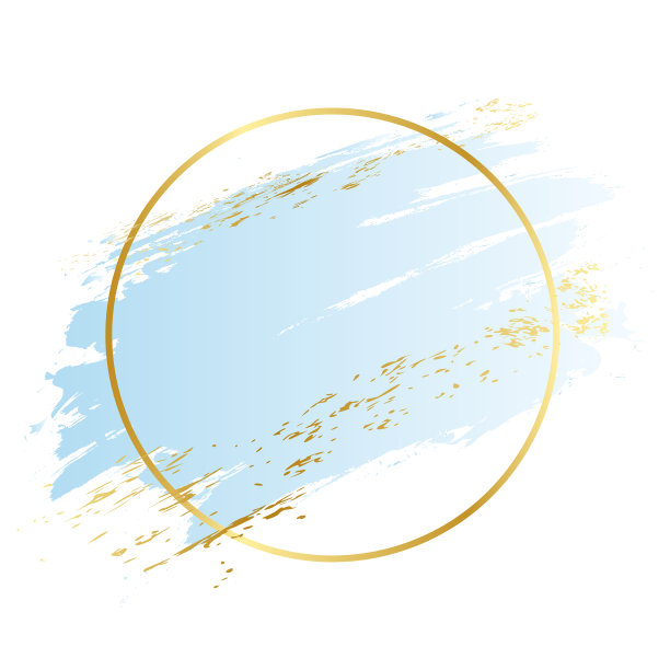 蓝色背景笔画框架金蓝色图片 蓝色背景笔画框架金蓝色图片下载