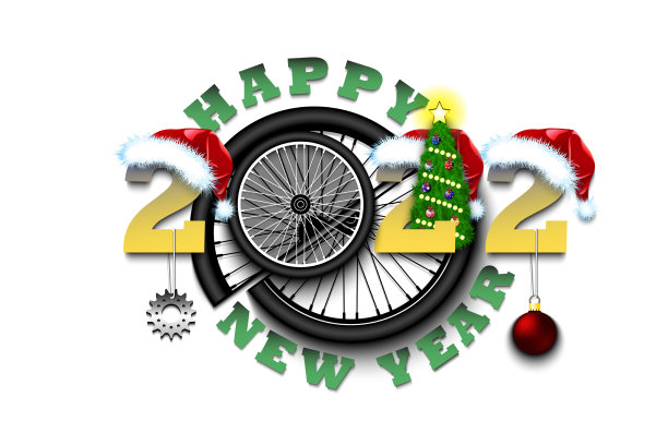 2022年新年快乐,自行车车轮图片 2022年新年快乐,自行车车轮图片下载