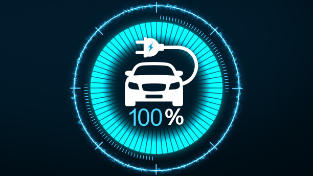 EV Car电动车仪表盘显示。电动汽车充电指示。图片 EV Car电动车仪表盘显示。电动汽车充电指示。图片下载