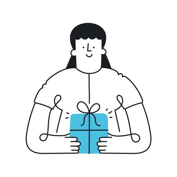 幸福女人捧着礼盒奖励忠诚奖金图片 幸福女人捧着礼盒奖励忠诚奖金图片下载