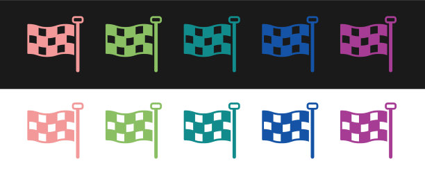 设置方格标志图标孤立在黑色和图片 设置方格标志图标孤立在黑色和图片下载