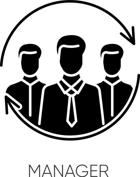 黑色字形业务组织经理图标图片 黑色字形业务组织经理图标图片下载