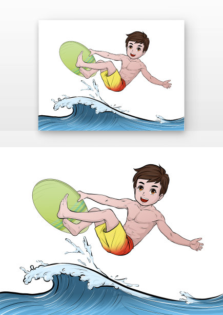 夏天男孩冲浪图片 夏天男孩冲浪图片下载