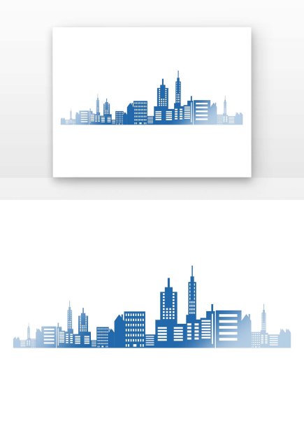 蓝色渐变剪影图片 蓝色渐变剪影图片下载